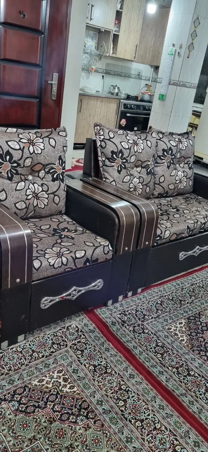 مبل ۷ نفره در حد نو|مبلمان خانگی و میز عسلی|محمدیه-قزوین, |دیوار