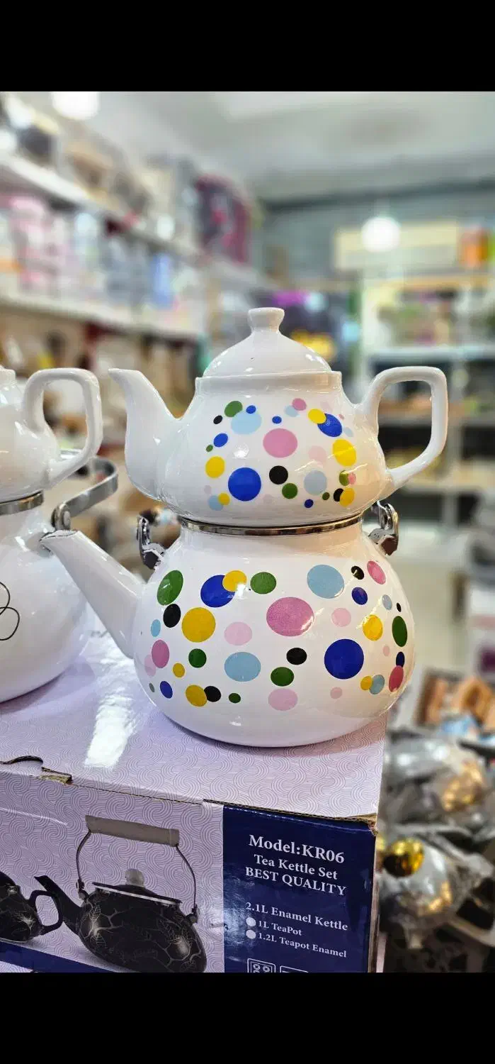 کتری قوری لعابی|قوری، کتری، قهوه‌ساز دستی|گرگان, |دیوار