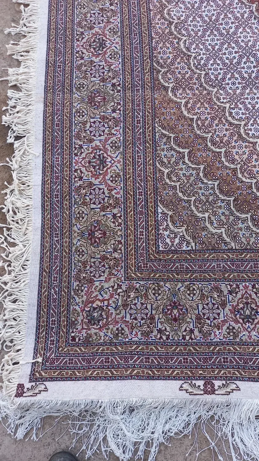 فرش دستبافت ماهی خوی جفت ۶متری کرم|فرش|تبریز, |دیوار