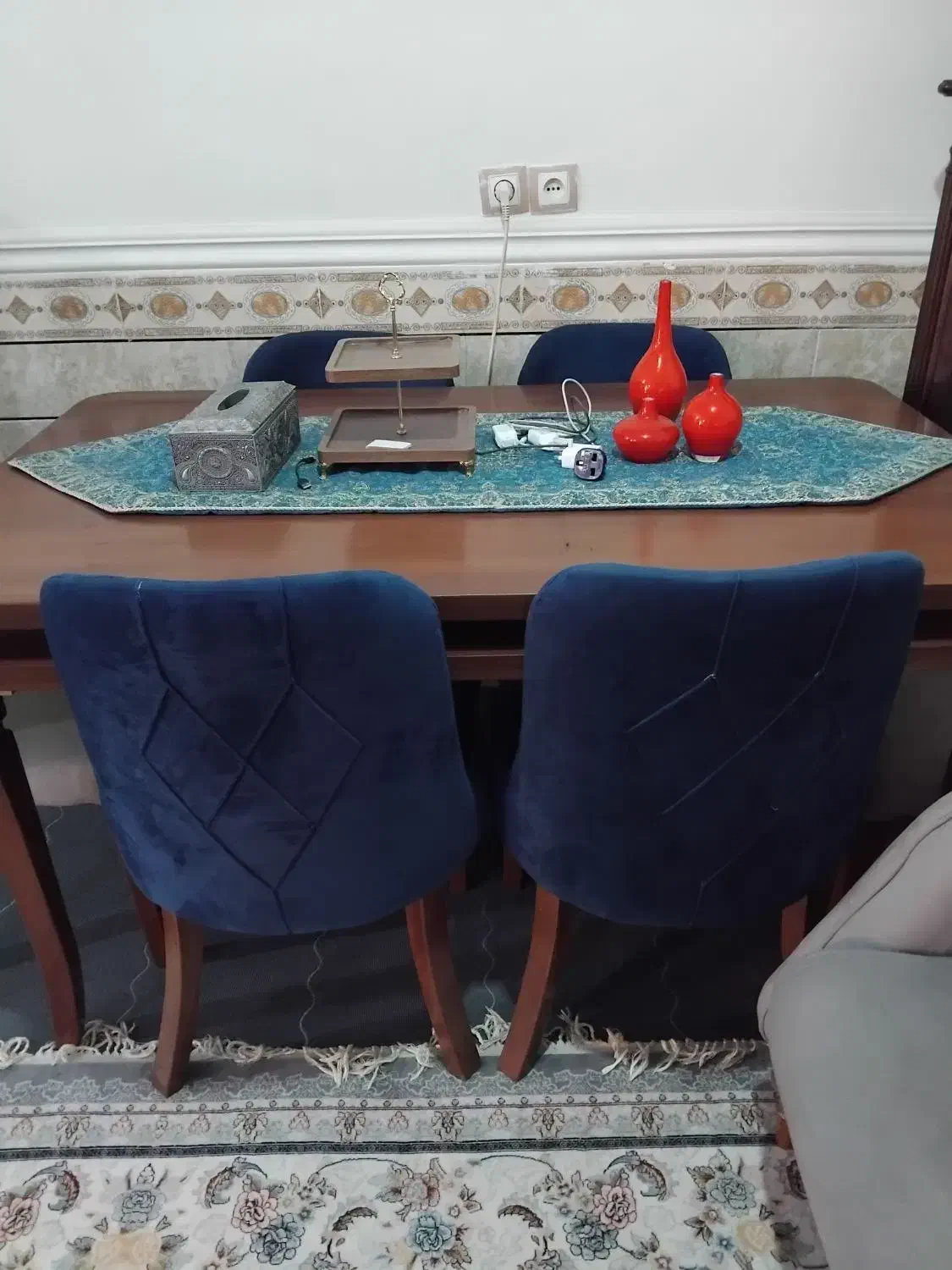 بوفه و ساعت ومیز غذاخوری|میز و صندلی غذاخوری|امیدیه, |دیوار