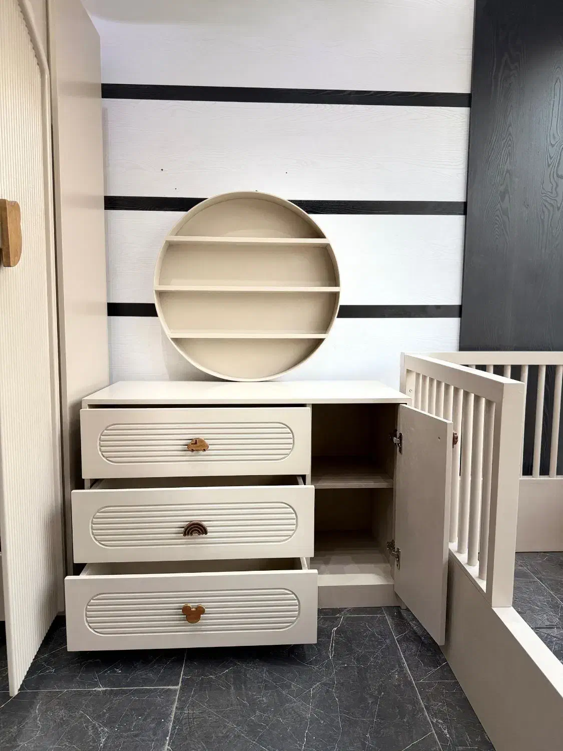 سرویس کودک تمام چوب و ام دی اف رنگ شده|تخت و سرویس خواب|پردیس, شهرک صنعتی خرمدشت فاز ۷|دیوار