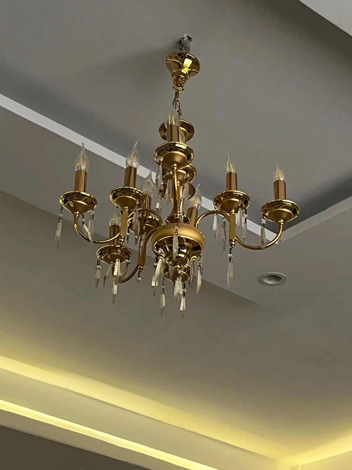 لوستر ۵ شاخه جنس برنجی|لوستر و چراغ آویز|پردیس, فاز ۸|دیوار