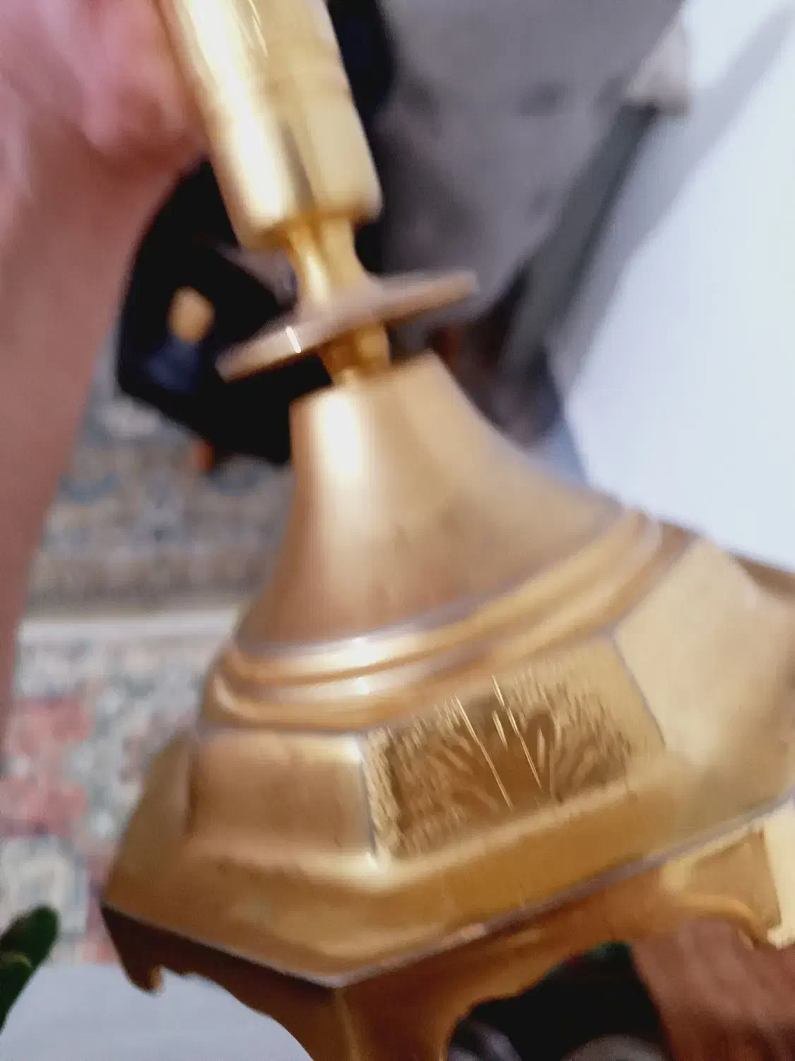 شمعدون قدیمی برنز روکش طلا|کلکسیون اشیاء عتیقه|اهواز, ۳۰ متری|دیوار