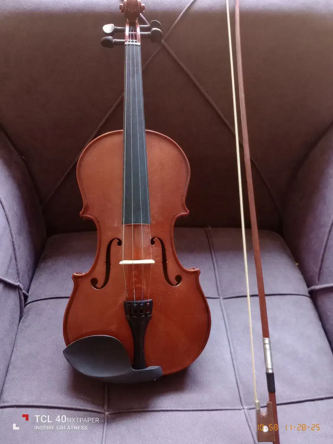 ویولن سه چهارم رناتو کم‌کارکرد همراه لوازم|ویولن|کرج, شهرک اوج|دیوار
