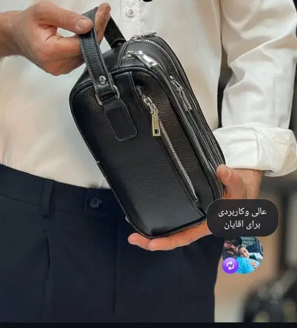 کیف چرم طبیعی  معاوضه با کوتوله برزیلی|کیف، کفش، کمربند|فسا, |دیوار