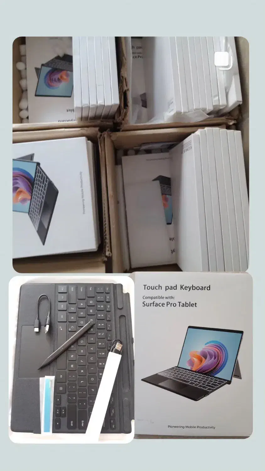 کیبورد و قلم سرفیس پرو 8تا11 بلوتوثی آکبند|قطعات و لوازم جانبی رایانه|یزد, |دیوار