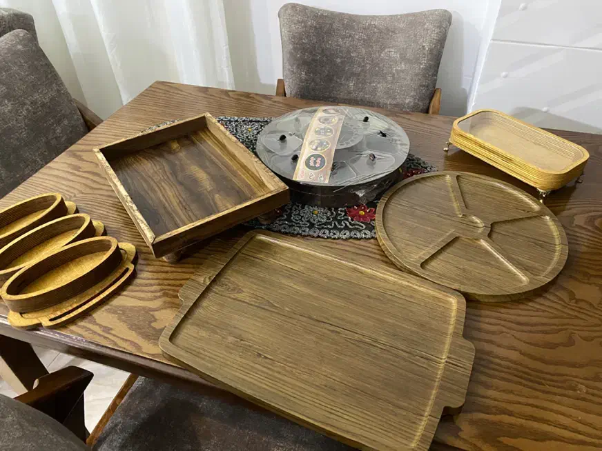 ظروف پذیرایی چوبی|ظروف سرو و پذیرایی|گیلان غرب, |دیوار