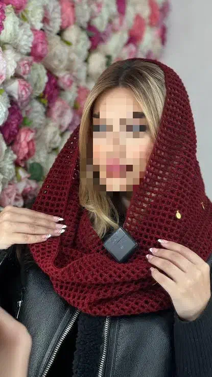 شال رینگی دستبافت|لباس|مبارکه, |دیوار