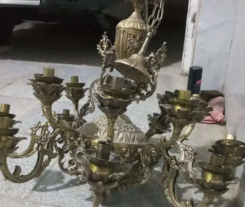لوستر برنزی.آبکاری .طلایی دیوار کوب|لوستر و چراغ آویز|تهران, افسریه جنوبی|دیوار