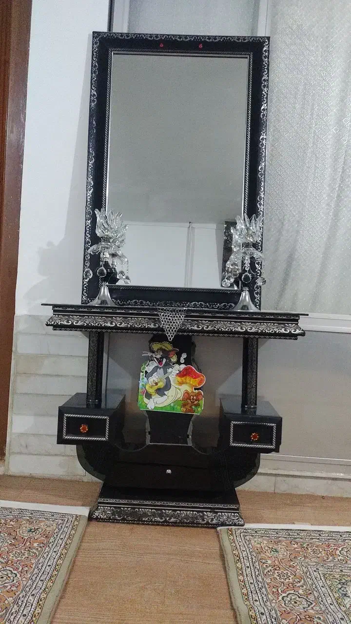 میزکنسول آینه وشمعدان|بوفه، ویترین، کنسول|خوی, |دیوار