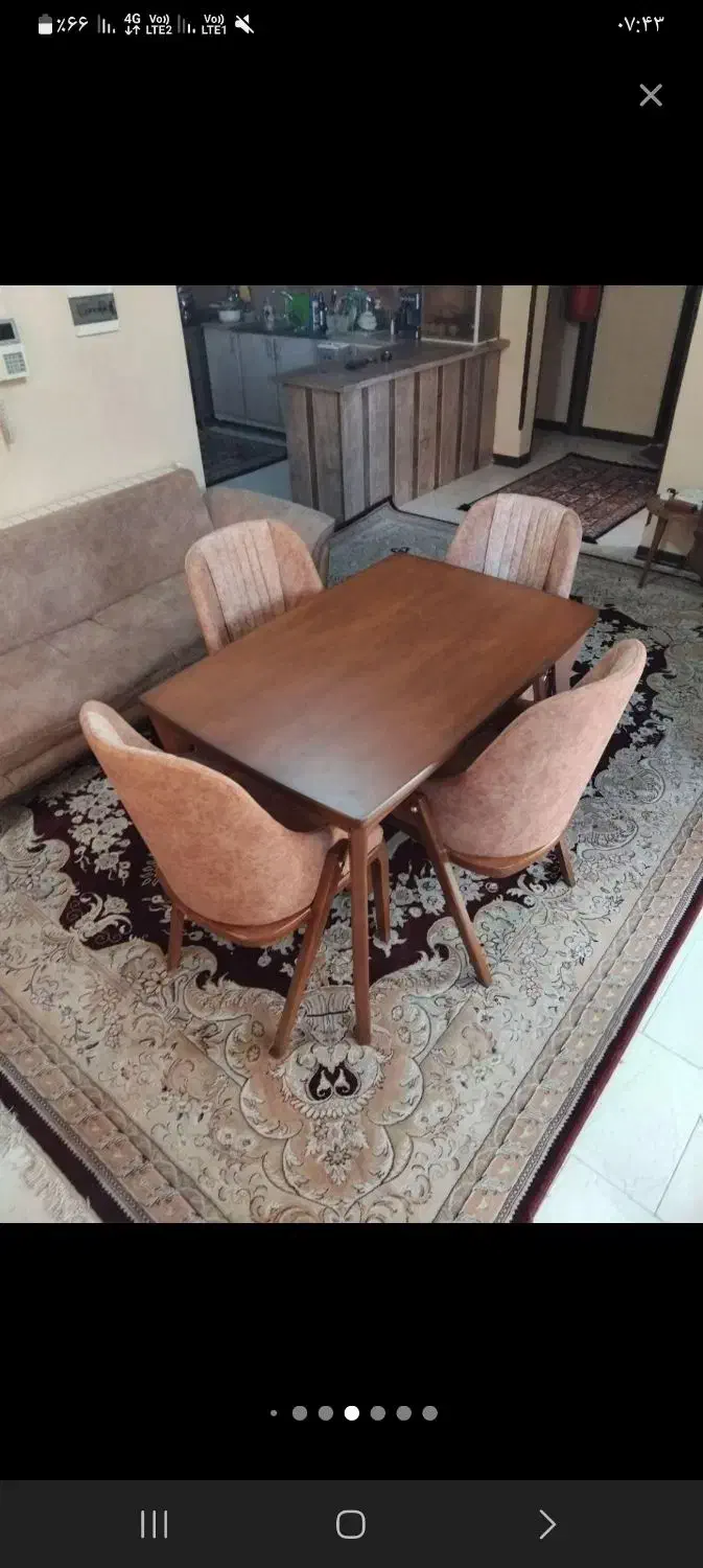 میز ناهارخوری خوری...چهارنفره|میز و صندلی غذاخوری|شاهین‌شهر, شهرک گلدیس|دیوار