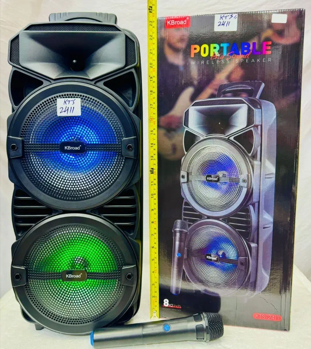 اسپیکر شارژی 90 سانتی ZQS-2806 با میکروفون بیسیم|پخش‌کننده همراه|قم, زند آباد|دیوار