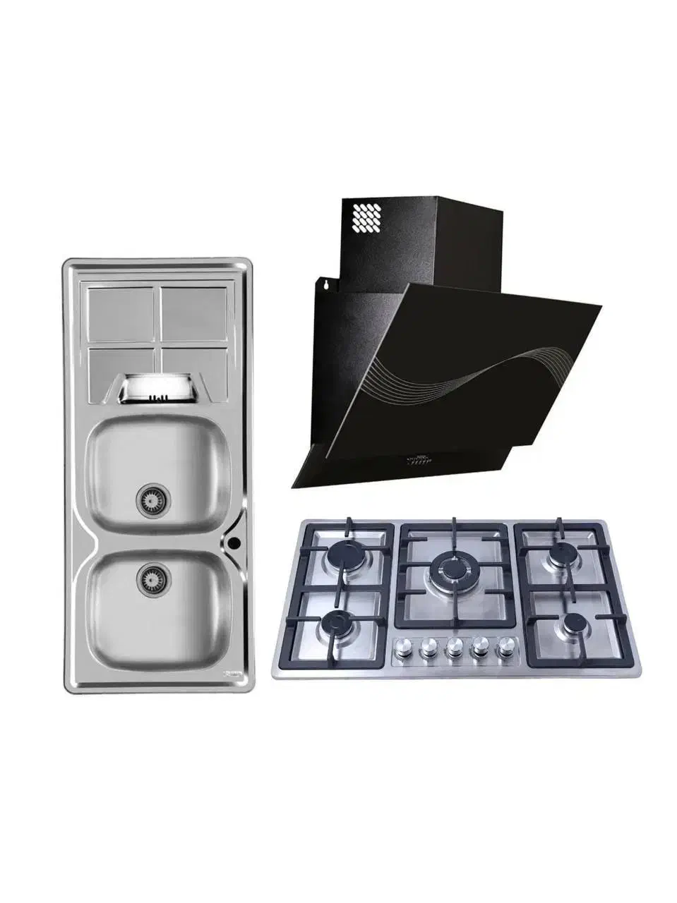 ست سه تکه گازوهودوسینک باقیمت زیرفاکتور|اجاق گاز و لوازم برقی پخت‌وپز|میاندوآب, |دیوار