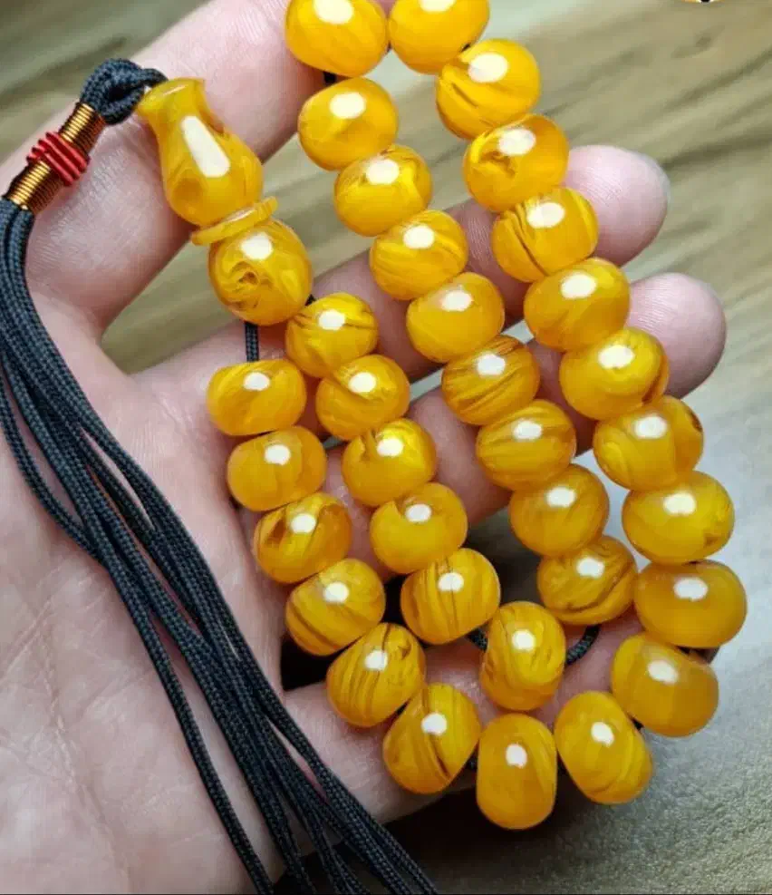 تسبیح کهربا کره عسلی تراش یوسف|جواهرات|سرپل ذهاب, |دیوار