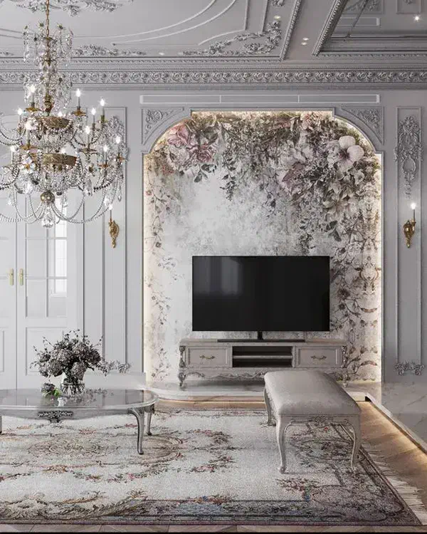 طراحی و ساخت Tv Wall نئوکلاسیک اقساط|خدمات پیشه و مهارت|اراک, |دیوار