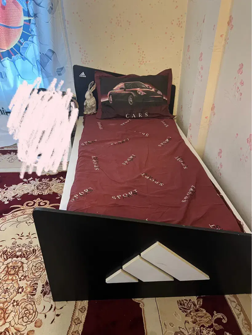 تخت نوجوان آدیداس اسپرت|تخت و سرویس خواب|قرچک, پارک جنگلی|دیوار