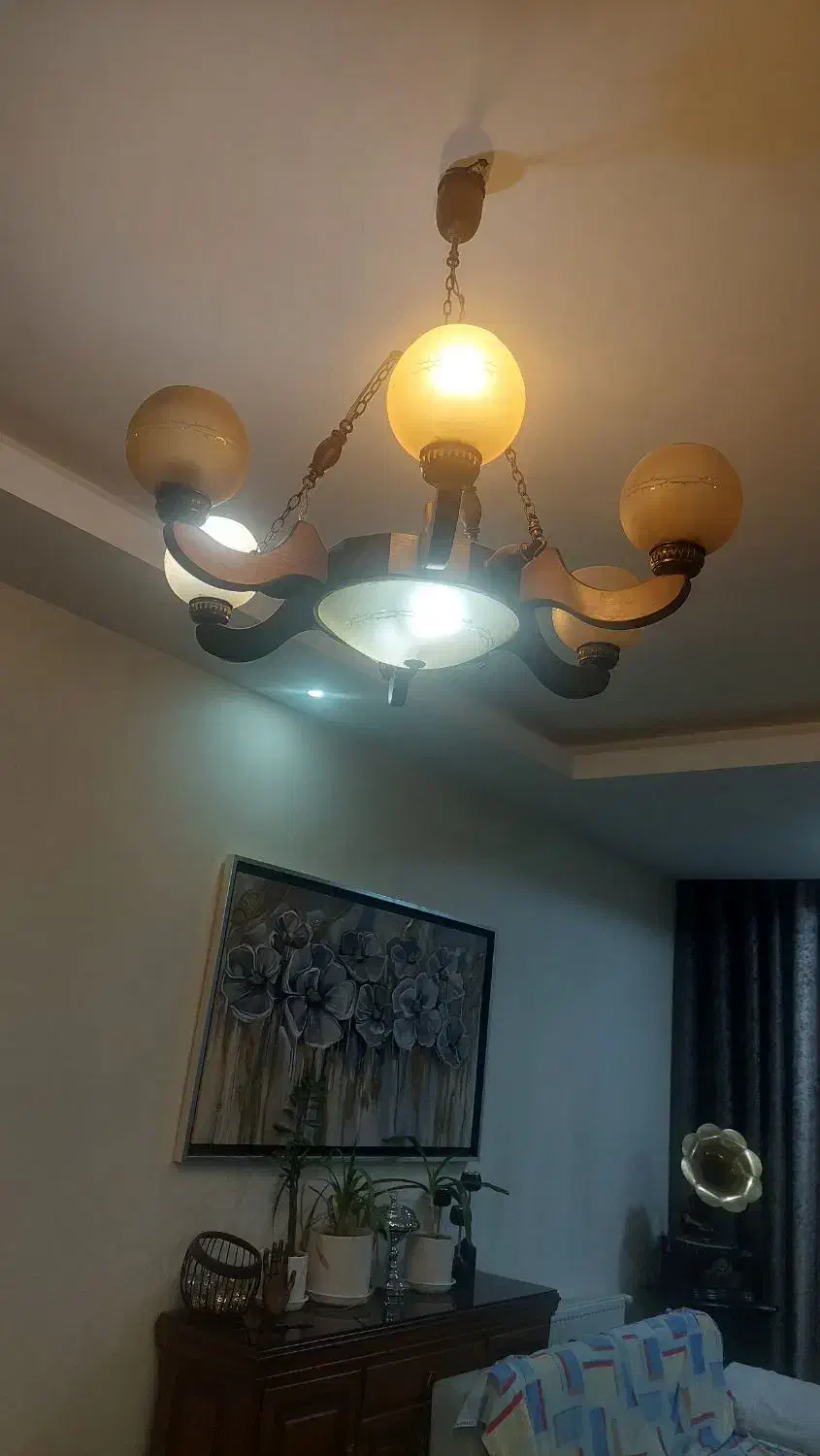 لوستر چوبی|لوستر و چراغ آویز|کرج, عظیمیه|دیوار