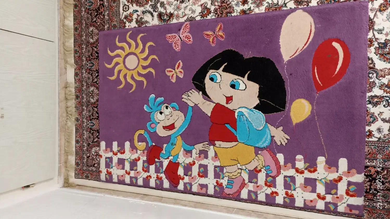 فرش زیبای دورا کودکانه با برجستگی|فرش|اراک, |دیوار