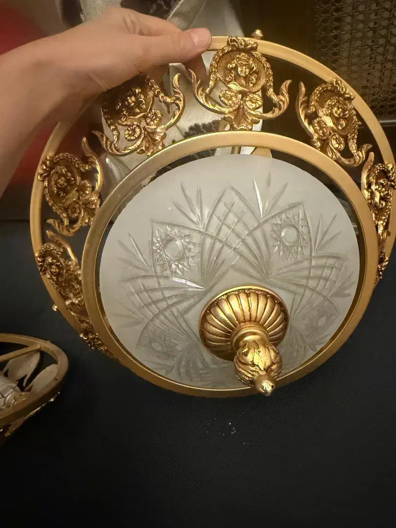 چراغ سقفی دکوراتیو سقفی جنس برنز|لوستر و چراغ آویز|تهران, ونک|دیوار