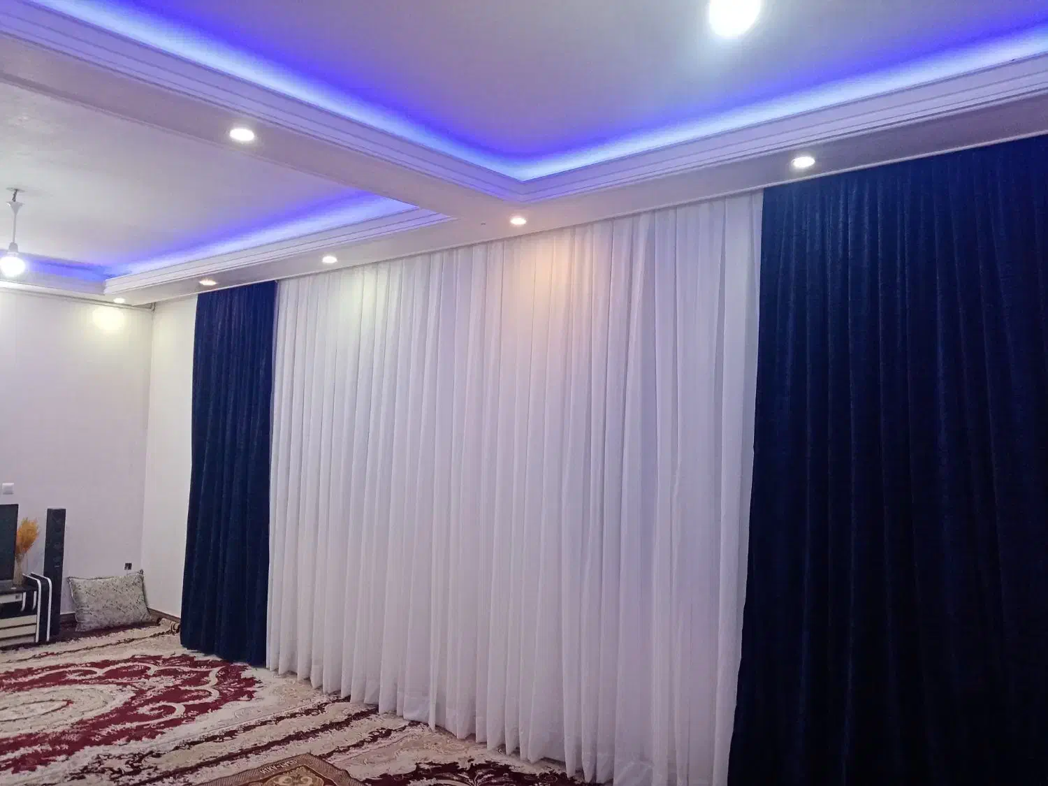 پرده شاین دار حریر|پرده، رانر، رومیزی|چناران, |دیوار