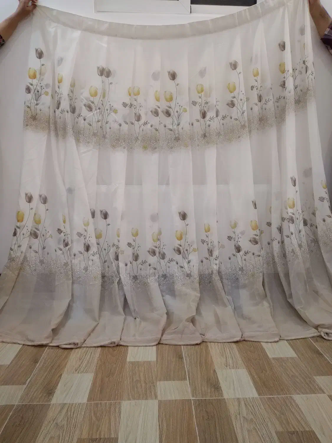 پرده اتاق خواب قهوهای|پرده، رانر، رومیزی|لنجان, |دیوار