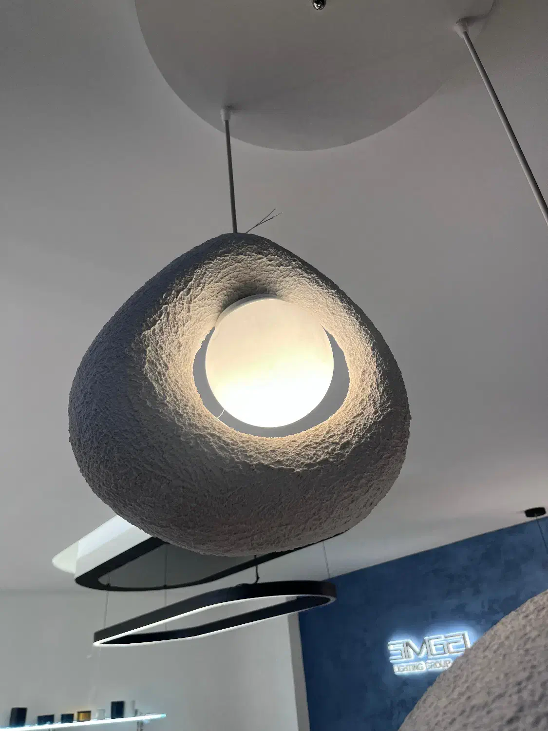 چراغ آویز پاپیه ماشه طرح قطره|لوستر و چراغ آویز|اصفهان, چرخاب|دیوار