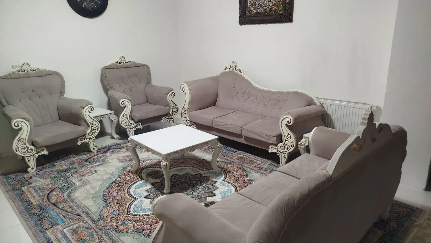 مبل هشت نفره فروش فوری|مبلمان خانگی و میز عسلی|وحیدیه, |دیوار