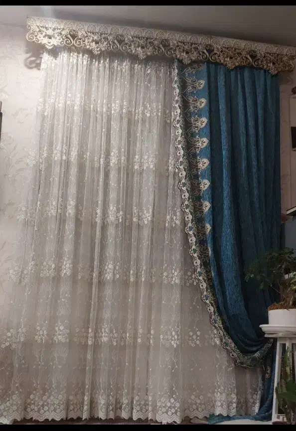 پرده والان دار|پرده، رانر، رومیزی|تهران, امام زاده عبدالله|دیوار