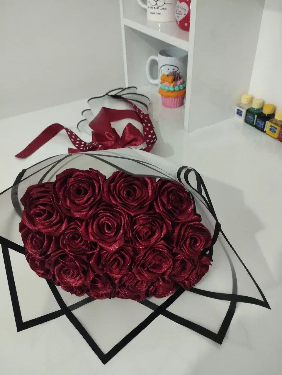 گل روبانی|گل مصنوعی|تربت‌حیدریه, کاشانی|دیوار