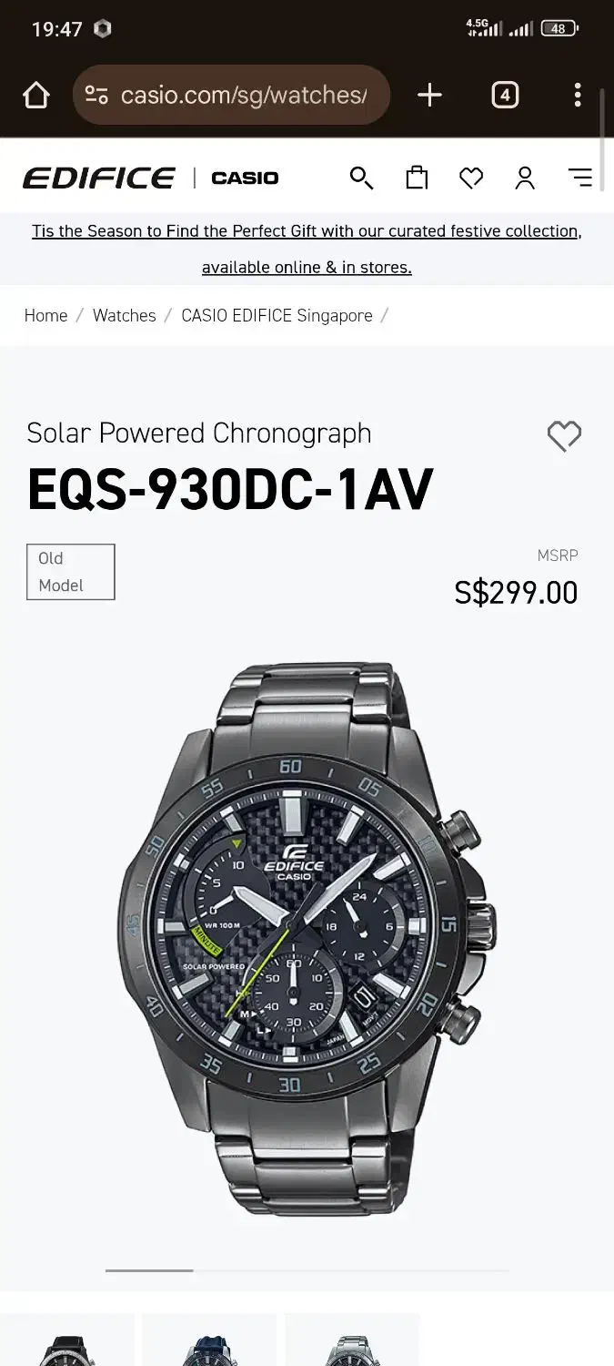 ساعت CASIO مدل EDIFICE|ساعت|اصفهان, شیخ اشراق|دیوار