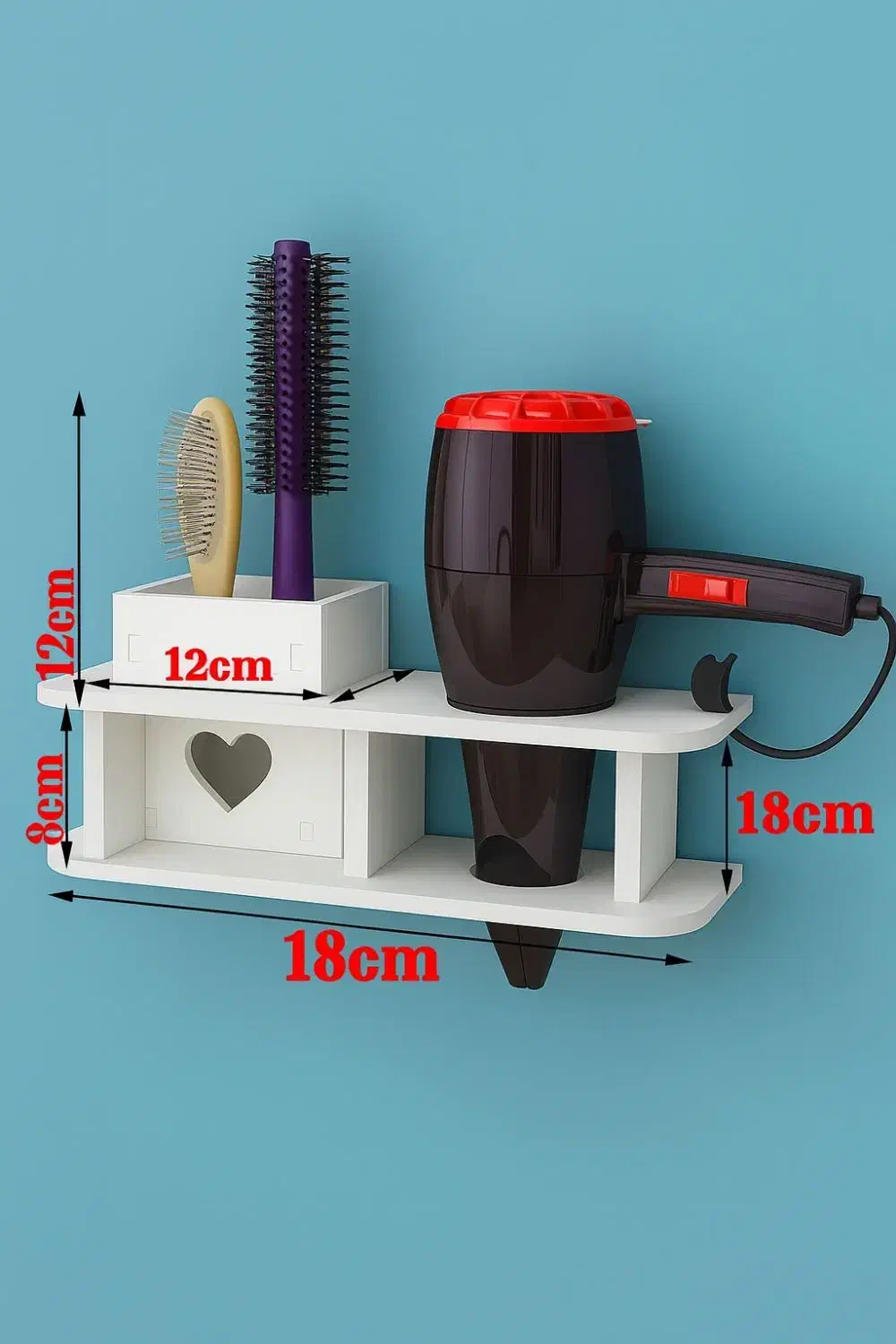 استند شلف دیواری جاسشواری برس توالت حمام ضدآب|لوازم حمام|مشهد, مقدم|دیوار