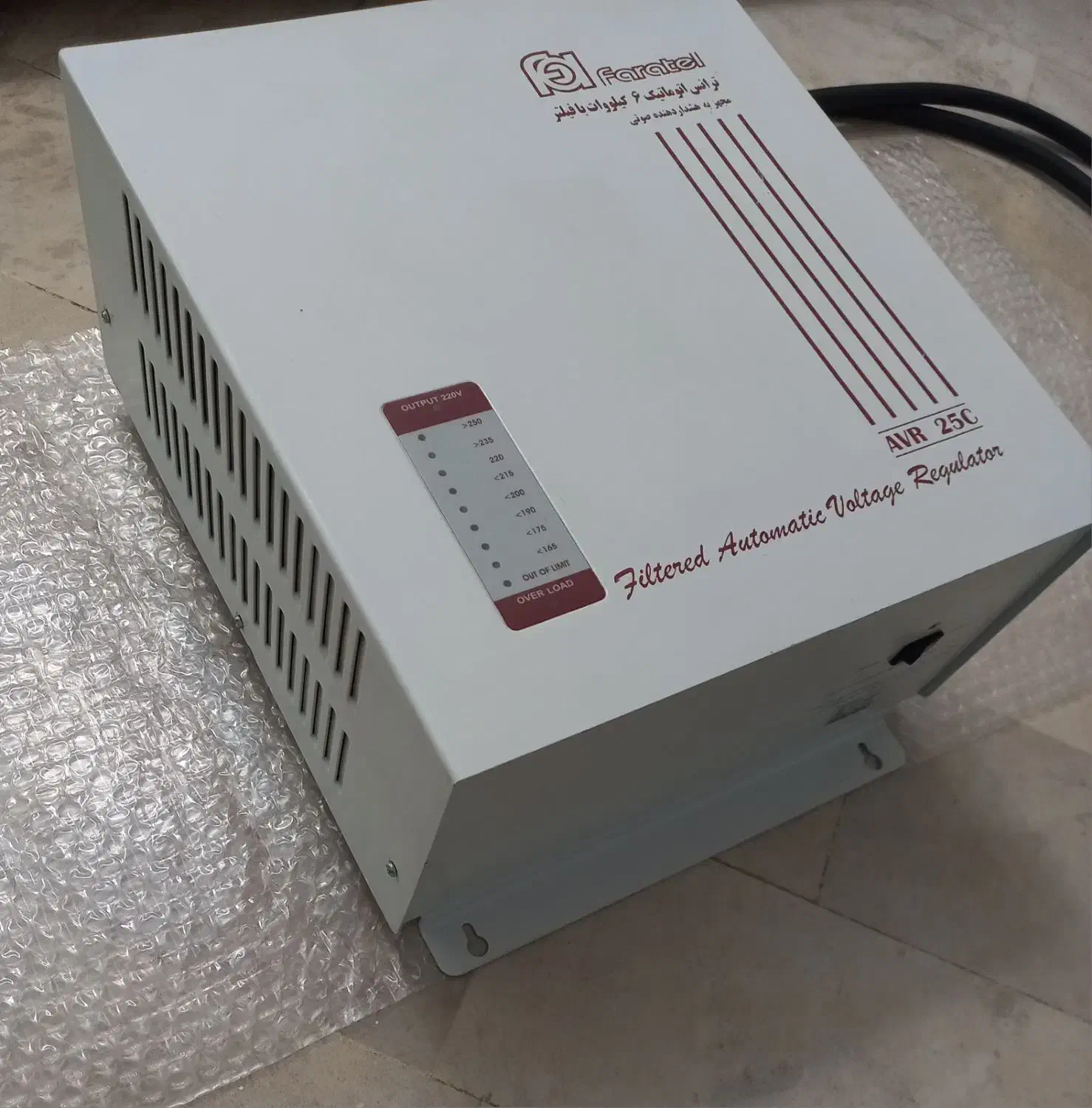 استابلایزر ۶ کیلو وات فاراتل ترانس ۲۵ آمپر AVR25C|قطعات و لوازم جانبی رایانه|تهران, سعادتآباد|دیوار