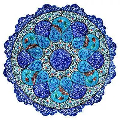 بشقاب میناکاری طرح اسلیمی|صنایع دستی و سایر لوازم تزئینی|تهران, فاطمی|دیوار