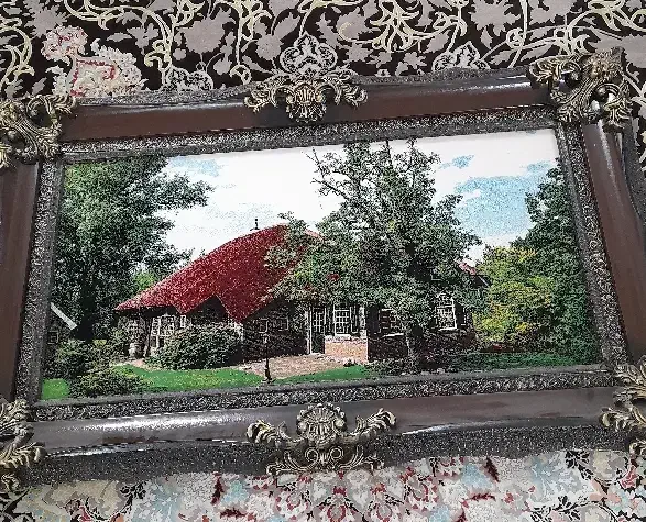 تابلو فرش منظره و مذهبی|تابلو فرش|قم, شهرک قدس|دیوار