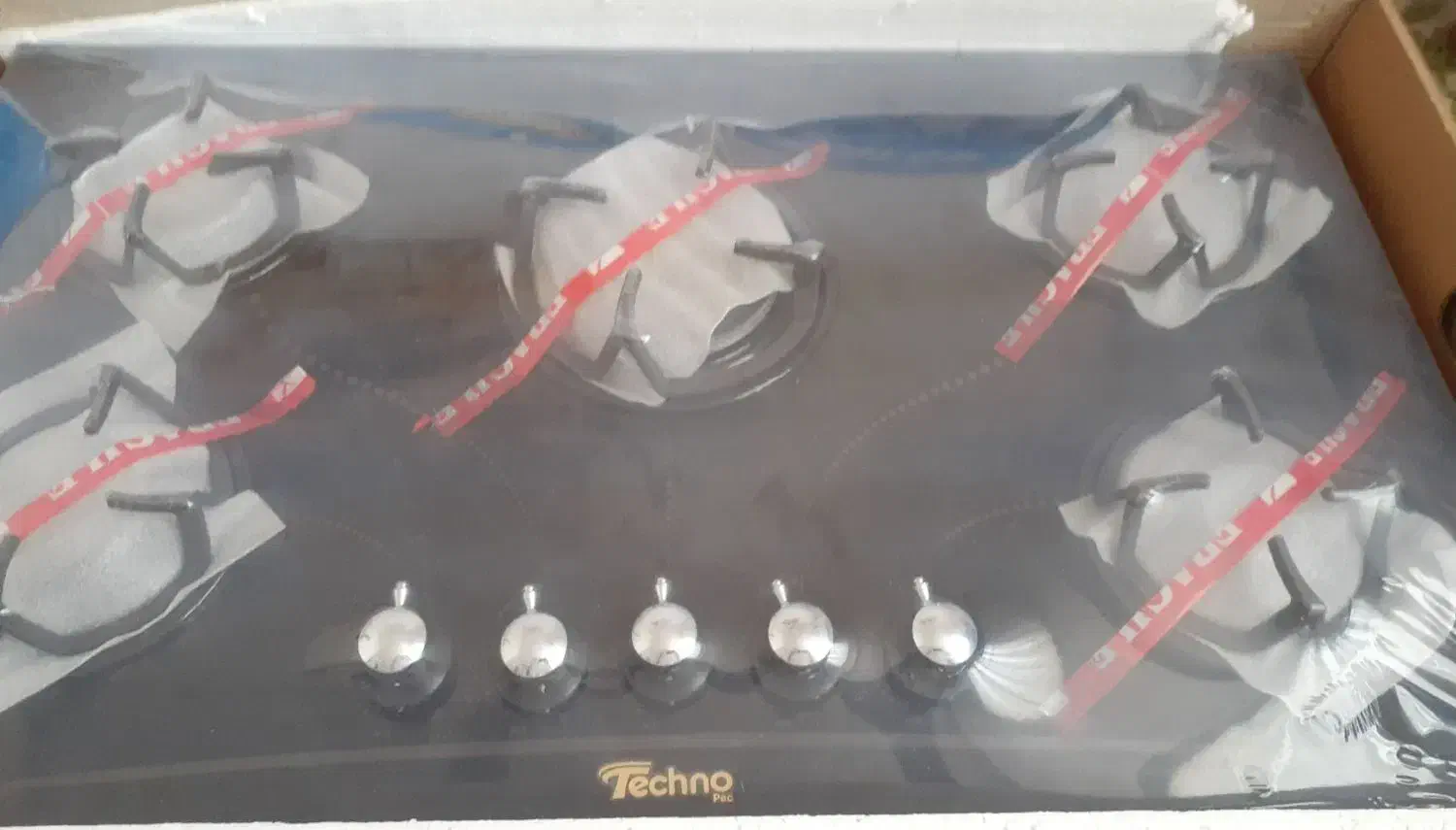 اجاق گاز رومیزی شیشه ای مدلSENSIZ پنج شعله تکنو|اجاق گاز و لوازم برقی پخت‌وپز|خوی, |دیوار