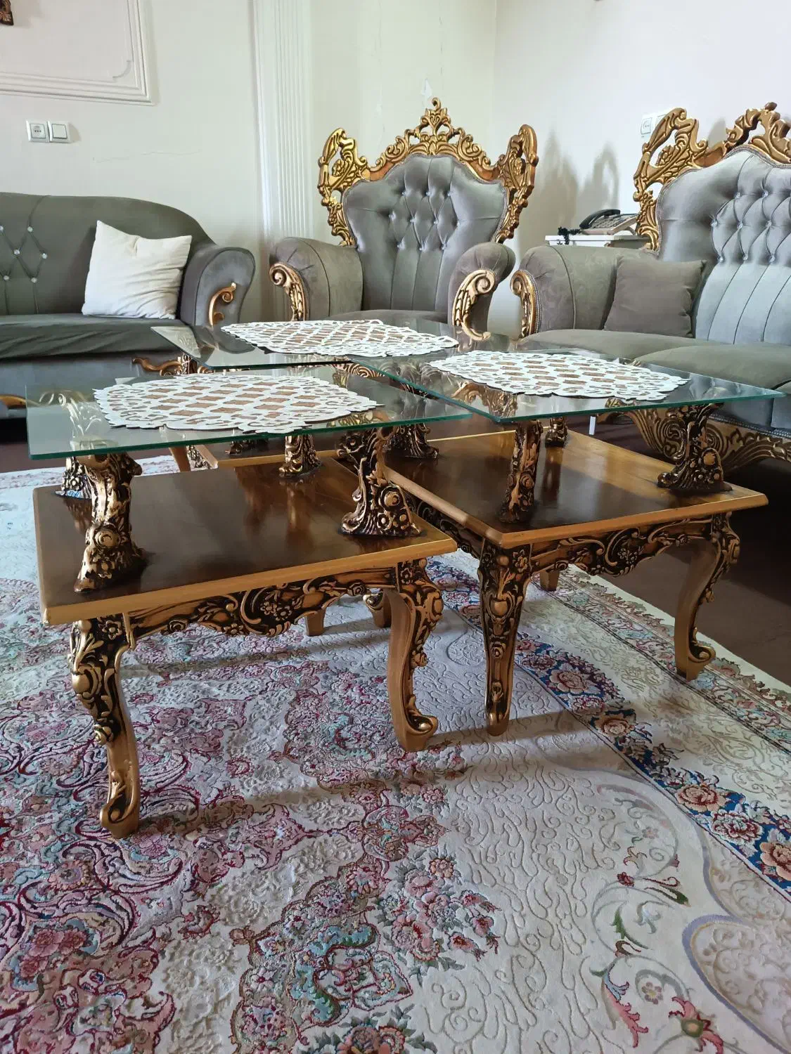 میز جلو مبلی و عسلی|مبلمان خانگی و میز عسلی|تاکستان, |دیوار