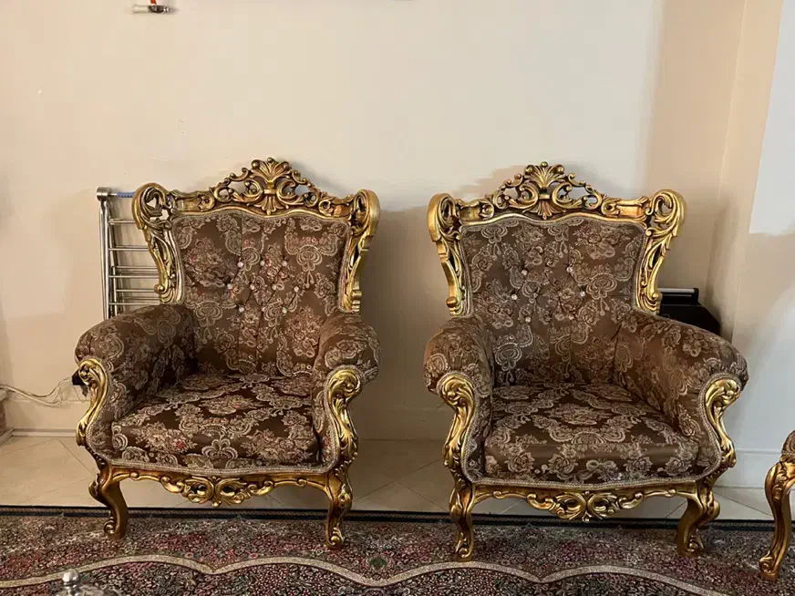 مبل سلطنتی ۹ نفره|مبلمان خانگی و میز عسلی|ساوه, |دیوار