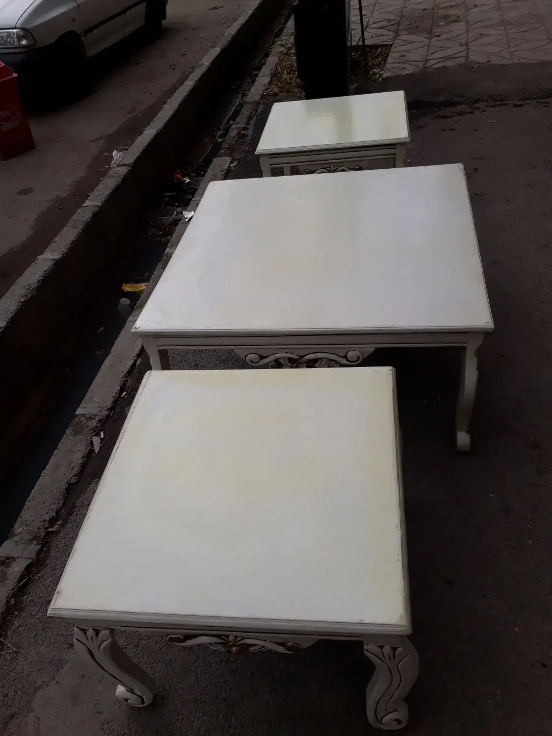 میزعسلی ۳عدد بزرگ وکوچک|مبلمان خانگی و میز عسلی|مشکیندشت, |دیوار