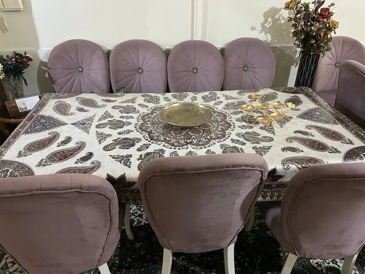 مبلمان ۸ نفره و با میز وسط و گل میز|مبلمان خانگی و میز عسلی|آبادان, |دیوار