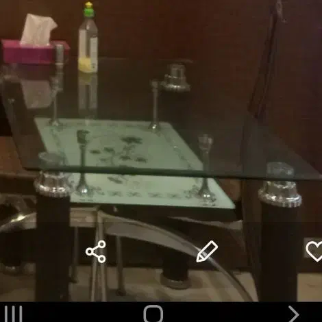 دو عدد میز غذا خوری شیشه ای سالم|میز و صندلی غذاخوری|زنجان, |دیوار