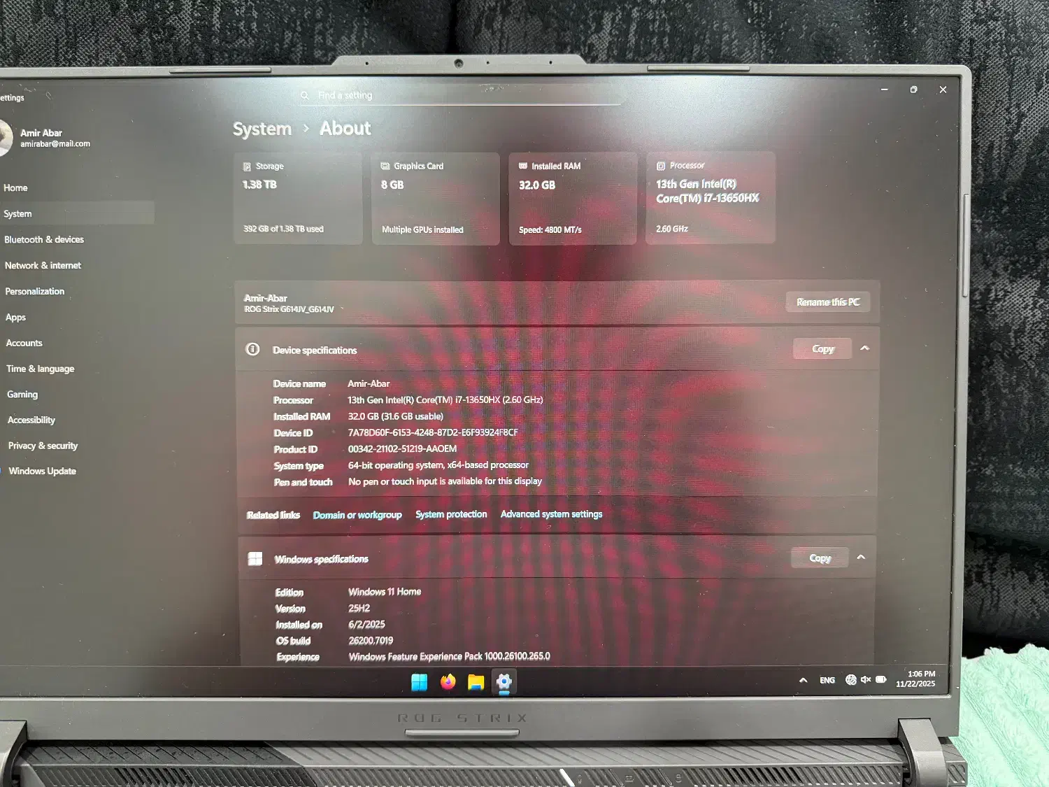 لپتاپ ASUS ROG STRIX G614JV رم 32|رایانه همراه|شیراز, وصال|دیوار