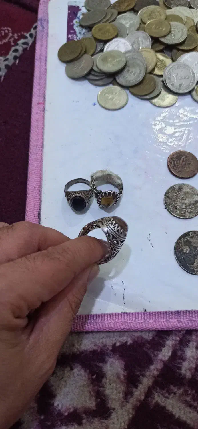 انگشتر نقره|کلکسیون اشیاء عتیقه|سنندج, |دیوار