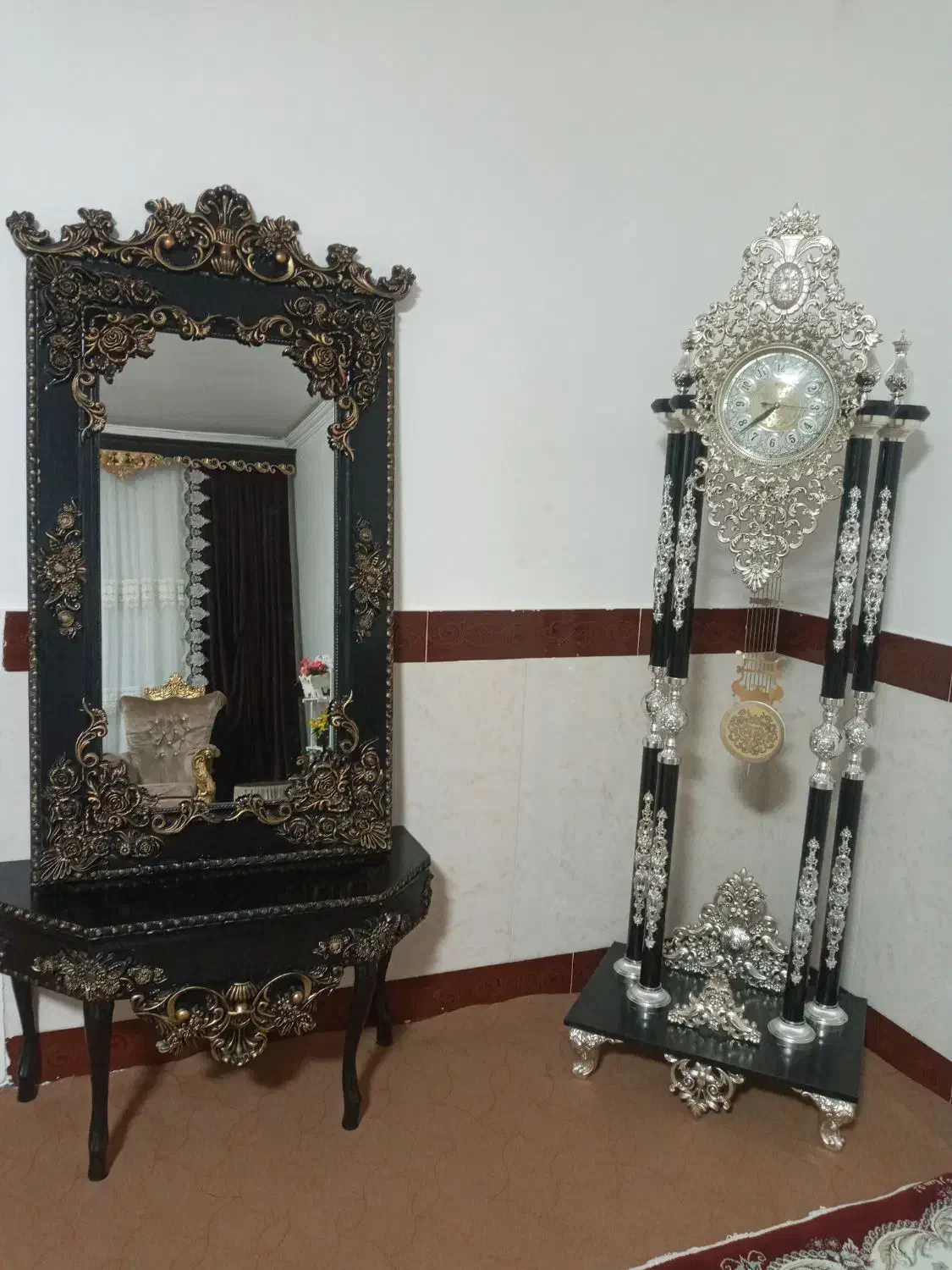 ساعت و آینه کنسول|ساعت دیواری و تزئینی|کامیاران, |دیوار