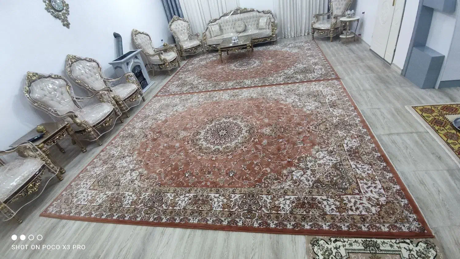 فروش یک جفت فرش ۷۰۰شانه بافت کریستال|فرش|پارسآباد, |دیوار