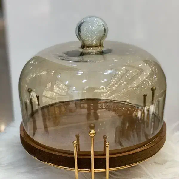 ظرف کاپ کیک چوب و شیشه شامپاینی|ظروف سرو و پذیرایی|نورآباد, |دیوار