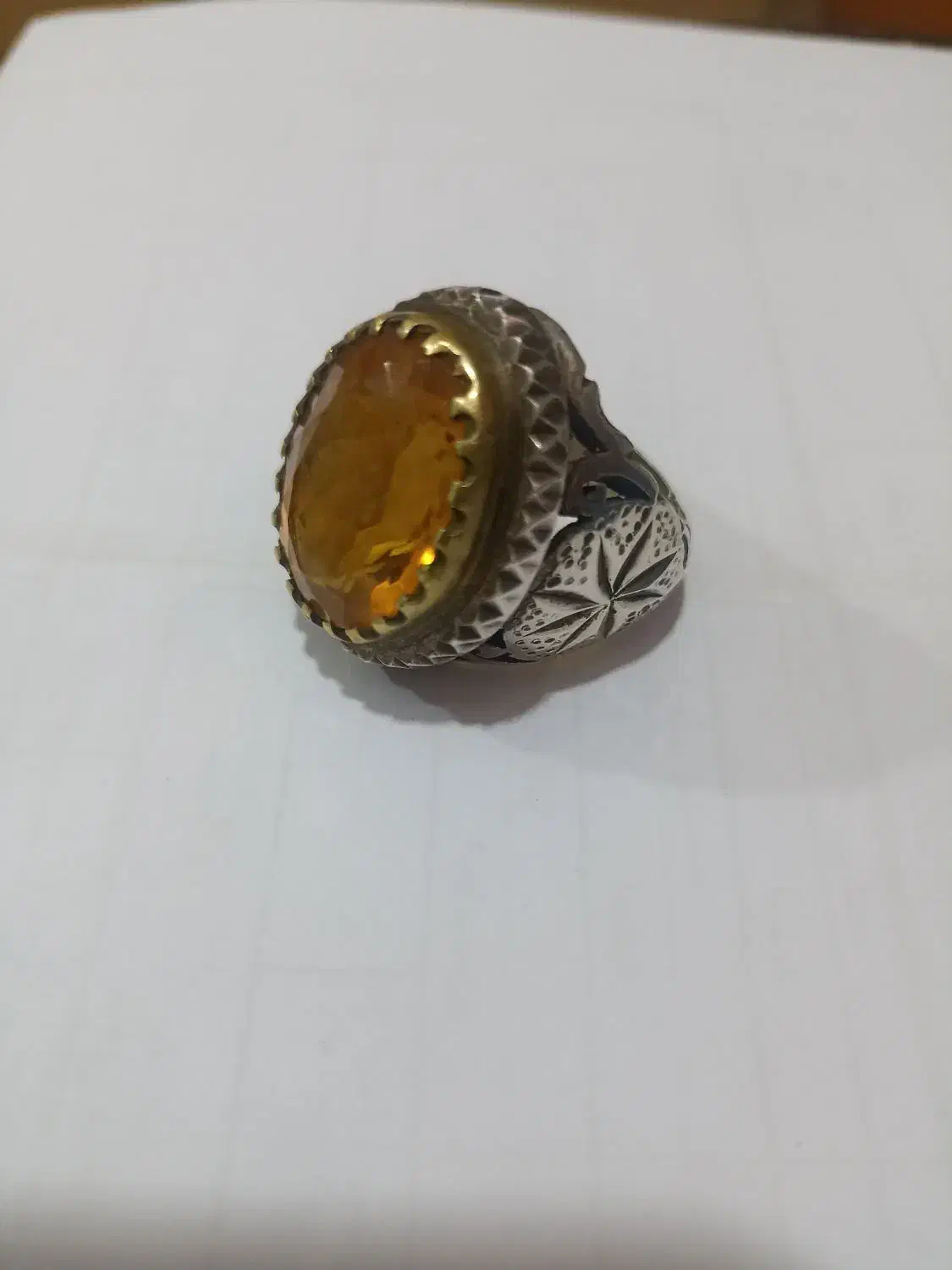 انگشتر سیترین ، رکاب دستساز|جواهرات|امیدیه, |دیوار