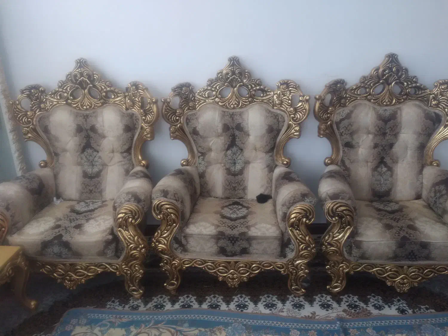 مبل سلطنتی هفت نفره|مبلمان خانگی و میز عسلی|ایلام, |دیوار