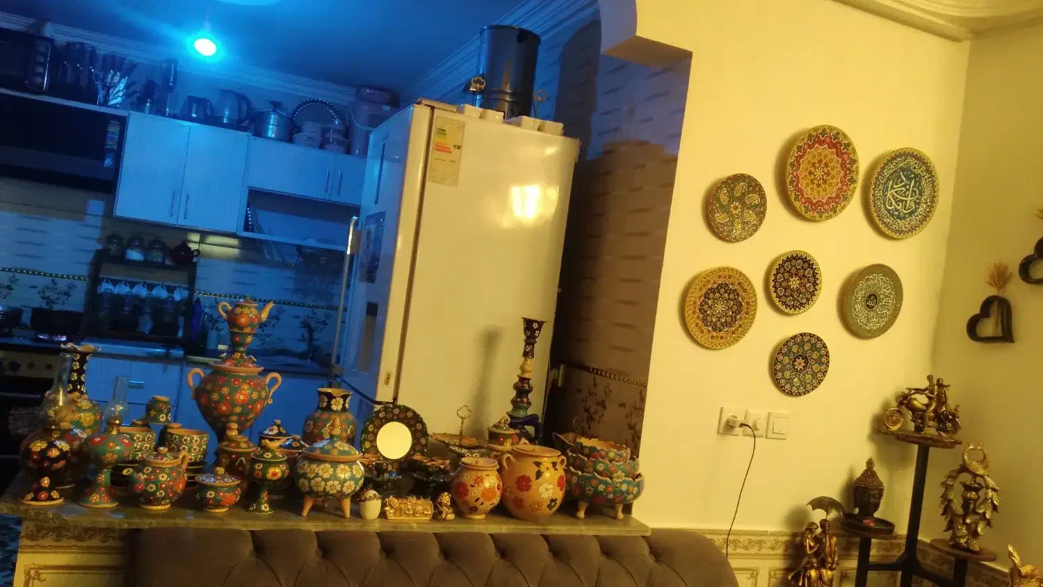 ظروف سفال میناکاری|صنایع دستی و سایر لوازم تزئینی|آزادشهر, |دیوار