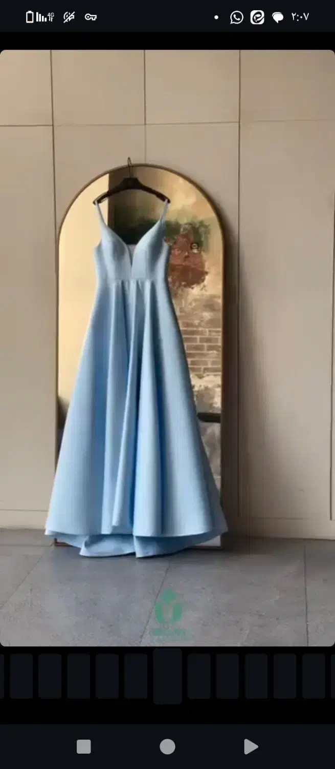 پیراهن مجلسی نامزدی آبی آسمانی خوشرنگ تنخورش شیک|لباس|فیروزکوه, |دیوار