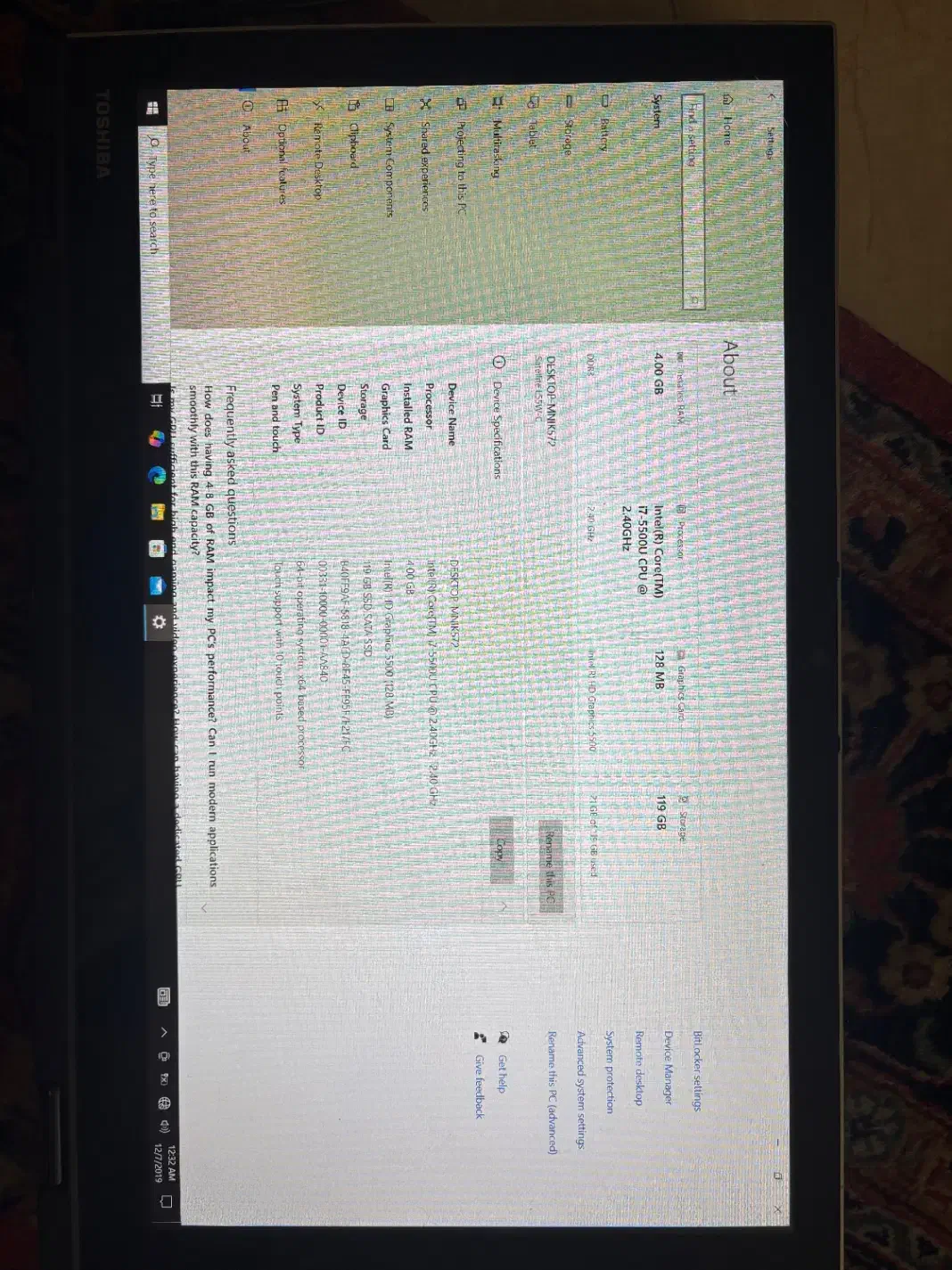 لپتاب تاچ toshiba|رایانه همراه|تهران, گلستان (شهرک راه آهن)|دیوار